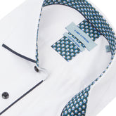 Long Sleeve Panelled Collar End on End Shirt